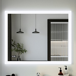 Бриклаер Мебель для ванной Берлин 100 оникс серый с ручкой дуб золотой – фотография-15